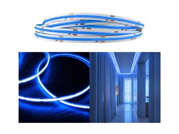 &ua TIRA LED COB 320 12V AZUL X 5 MTS LED-COB320B-12V